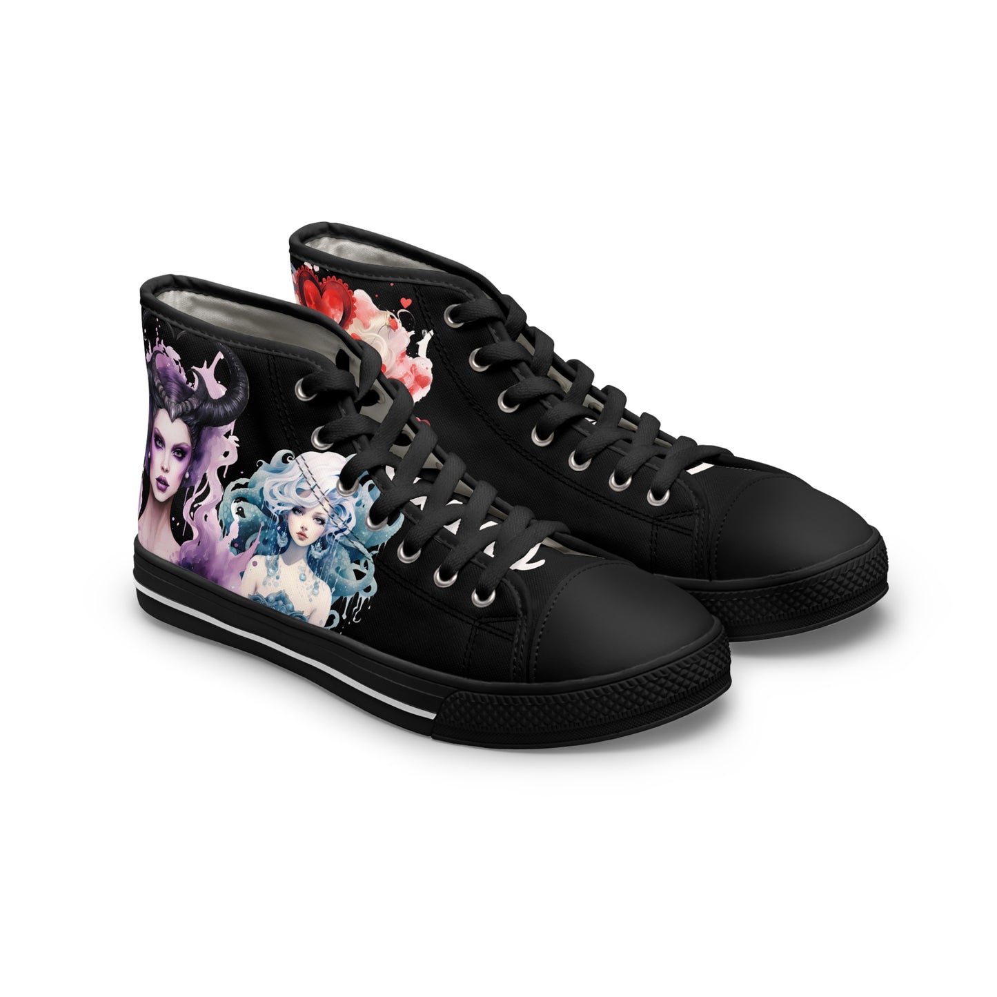 Villains High Top Sneakers - Unique Women Footwear