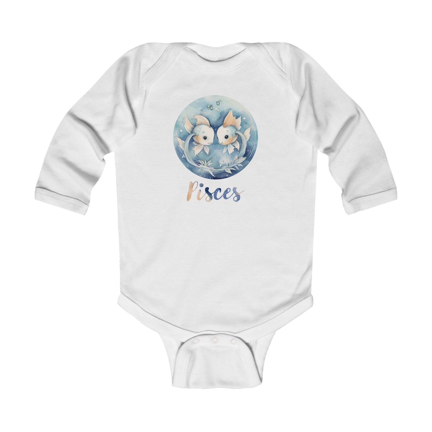 Pisces Infant Long Sleeve Bodysuit – Cute Astrology Baby Outfit