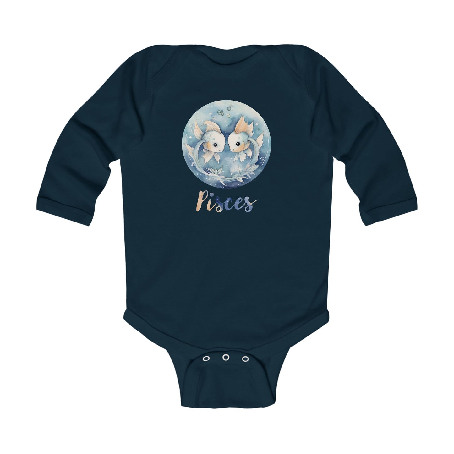 Pisces Infant Long Sleeve Bodysuit – Cute Astrology Baby Outfit