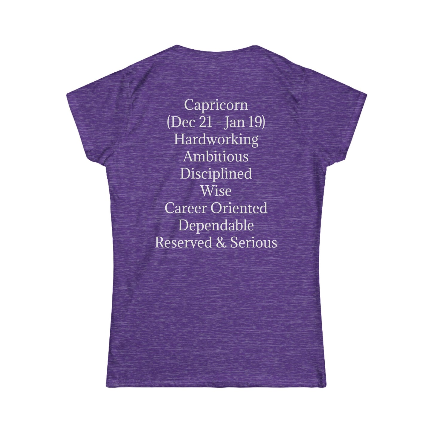 Capricorn Women's Softstyle Tee - Zodiac Astrology Design, Perfect Gift for Astrology Lovers