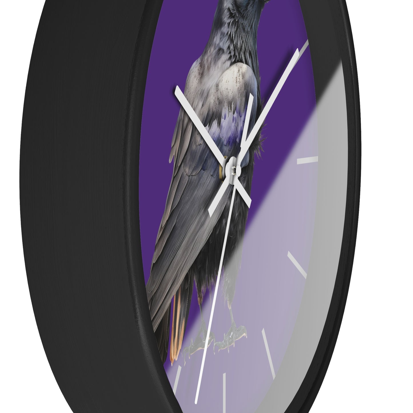 Elegant Raven Wall Clock - Stylish Home Decor for Nature Lovers