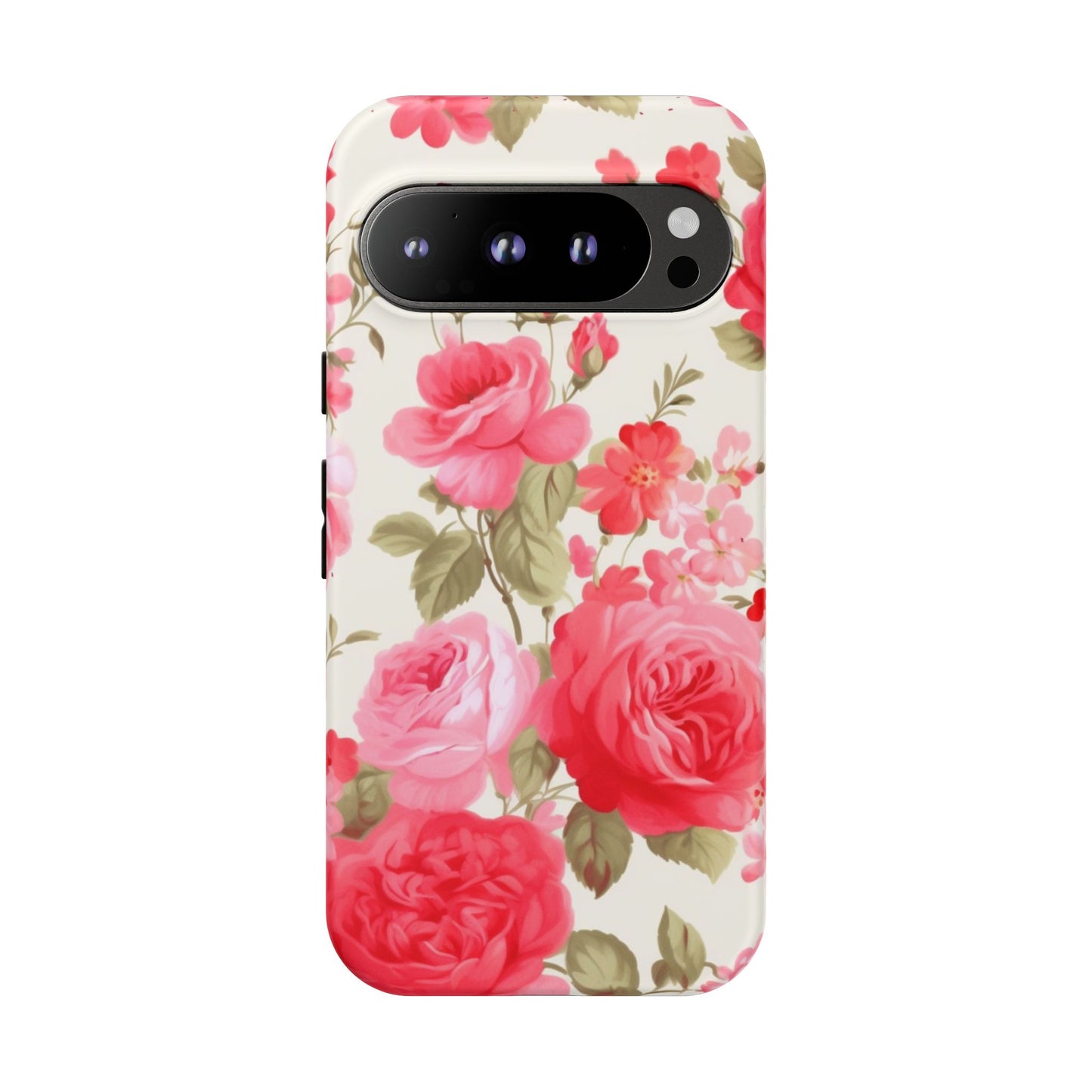 Floral Phone Case - Tough Cases with Elegant Rose Design