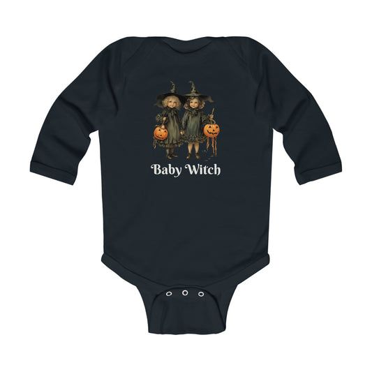 Baby Witch Long Sleeve Bodysuit for Halloween