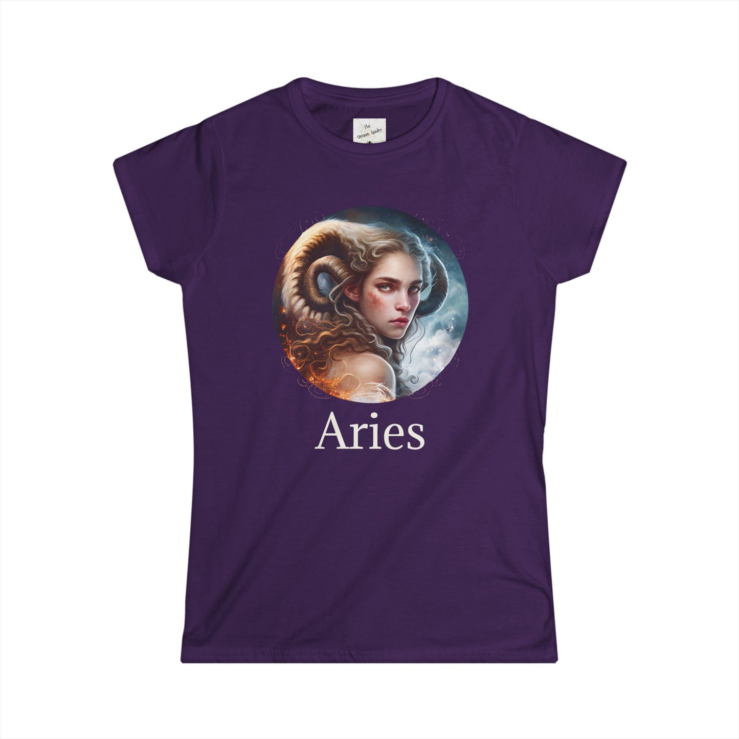 Aries Astrology Graphic Tee - Zodiac Sign Women's Softstyle T-Shirt