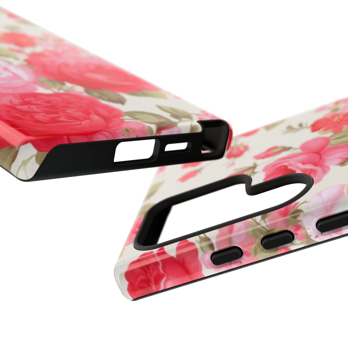 Floral Phone Case - Tough Cases with Elegant Rose Design