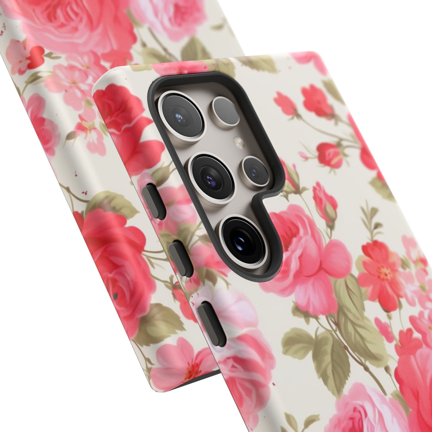 Floral Phone Case - Tough Cases with Elegant Rose Design