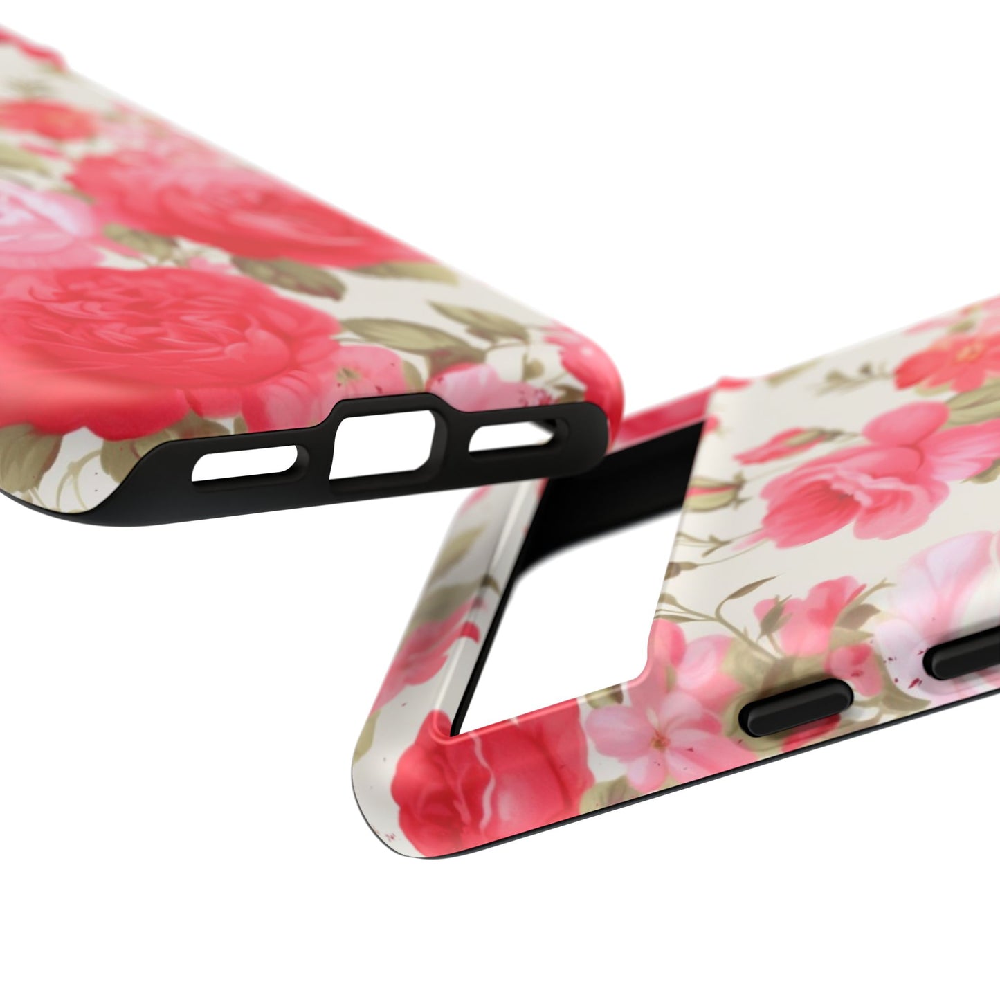 Floral Phone Case - Tough Cases with Elegant Rose Design