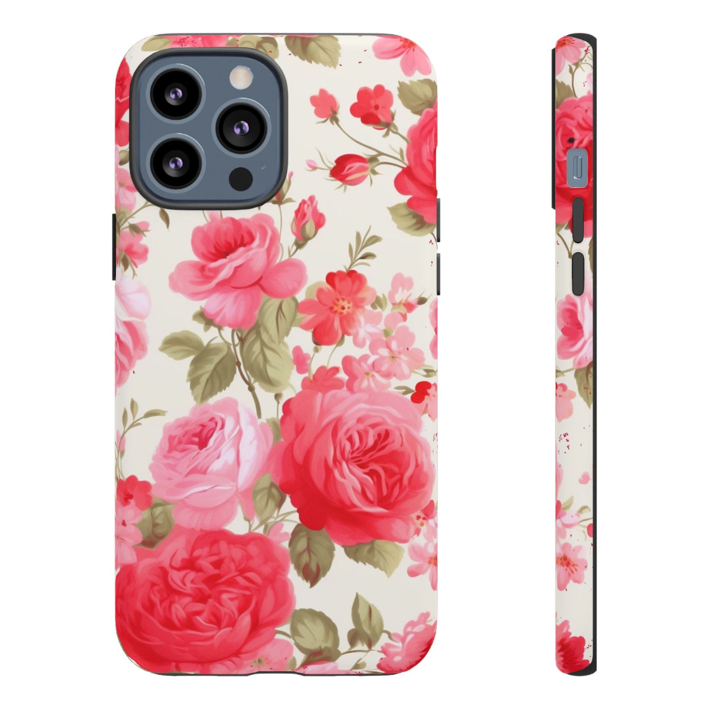 Floral Phone Case - Tough Cases with Elegant Rose Design