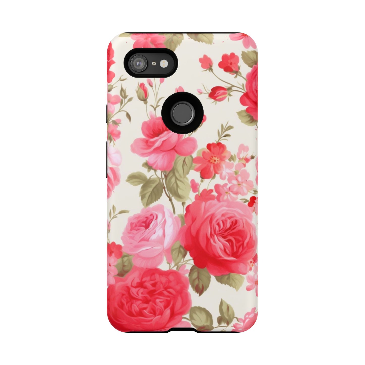 Floral Phone Case - Tough Cases with Elegant Rose Design