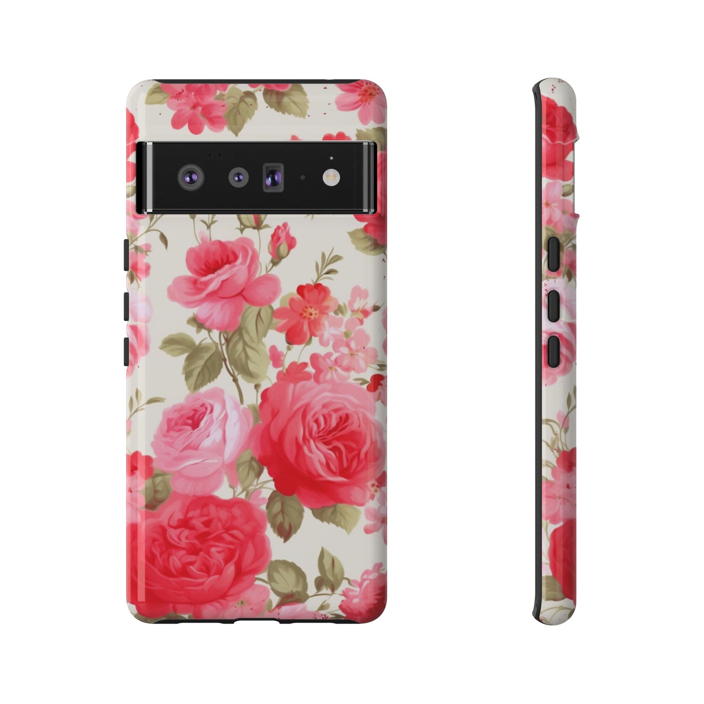 Floral Phone Case - Tough Cases with Elegant Rose Design