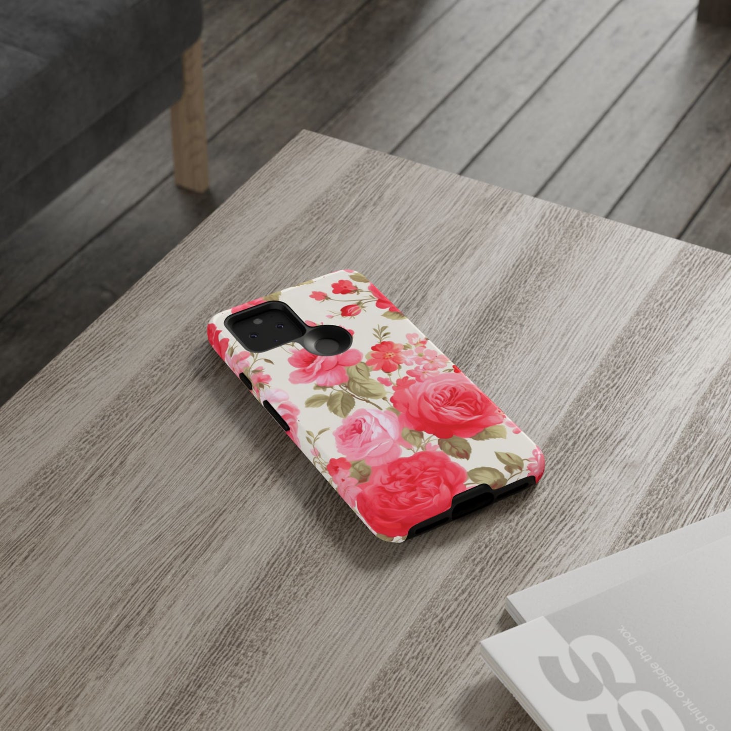 Floral Phone Case - Tough Cases with Elegant Rose Design