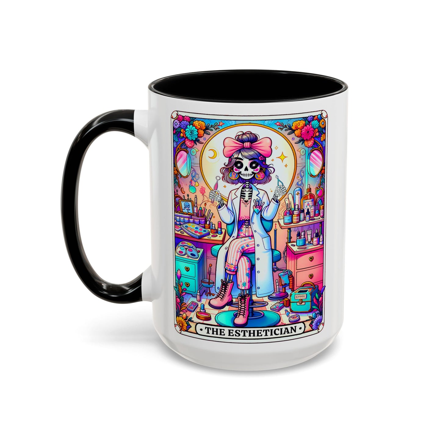 Whimsical Esthetician Coffee Mug | 15 oz | Cute Coffee Cup | Gift for Beauty Lovers