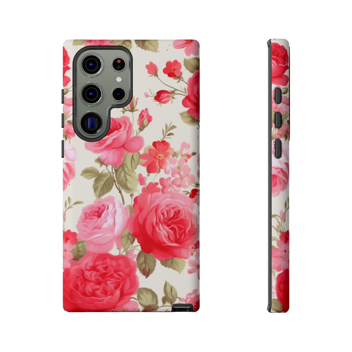 Floral Phone Case - Tough Cases with Elegant Rose Design