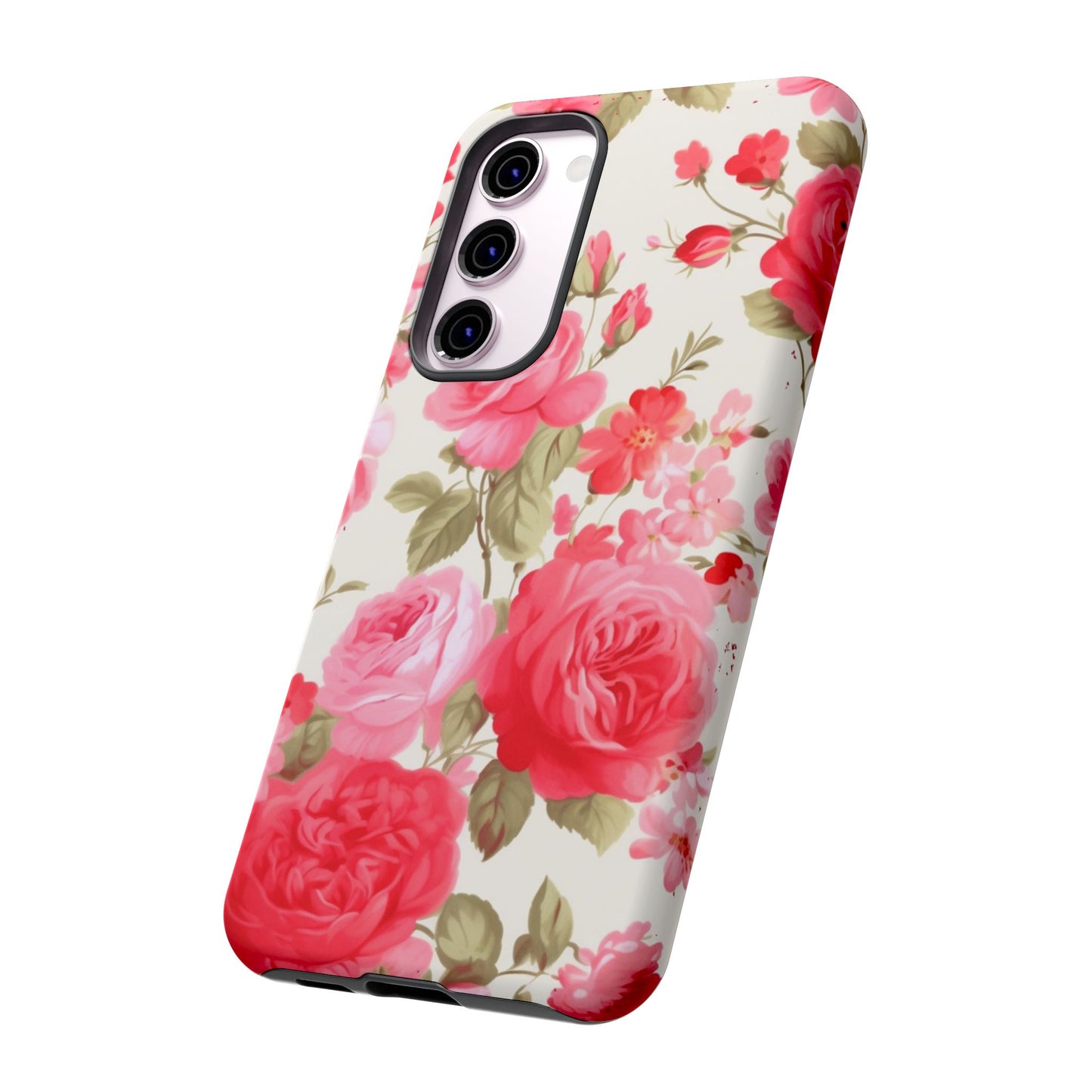 Floral Phone Case - Tough Cases with Elegant Rose Design