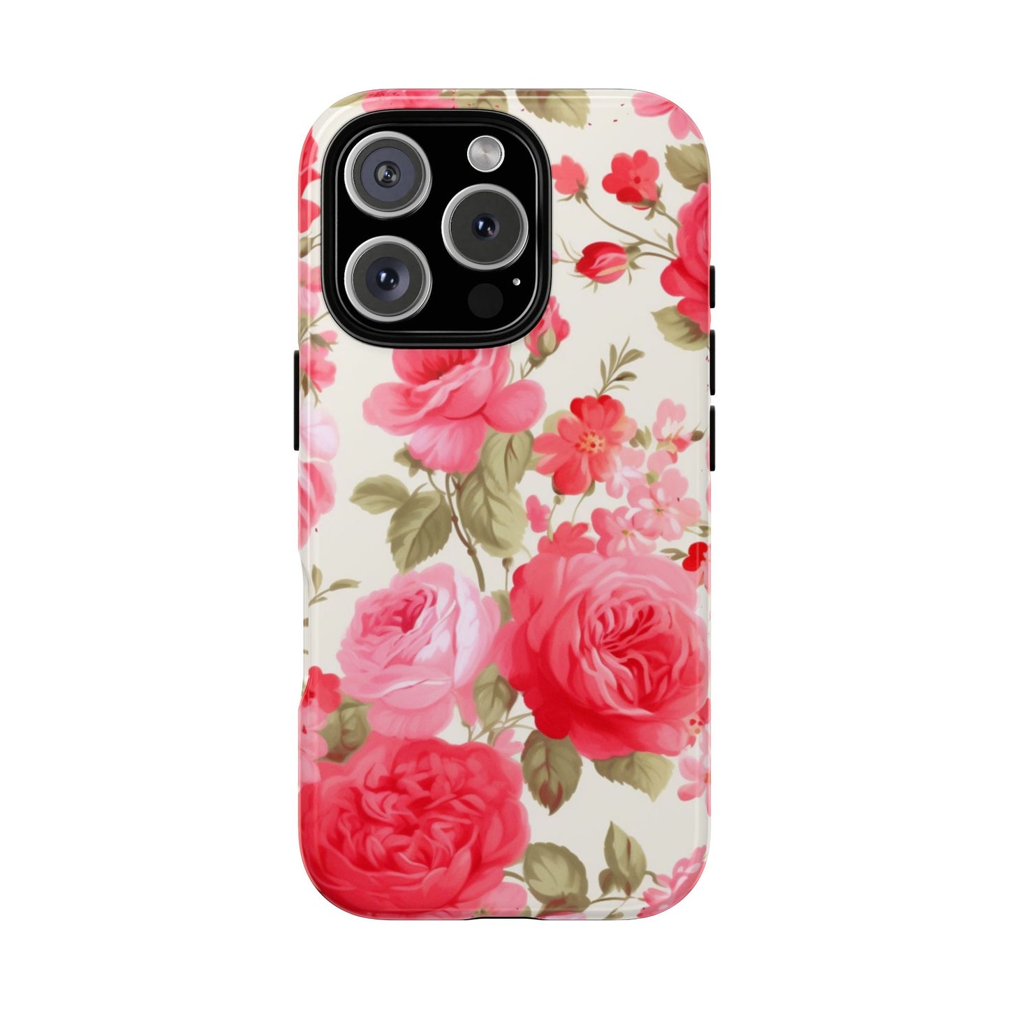 Floral Phone Case - Tough Cases with Elegant Rose Design