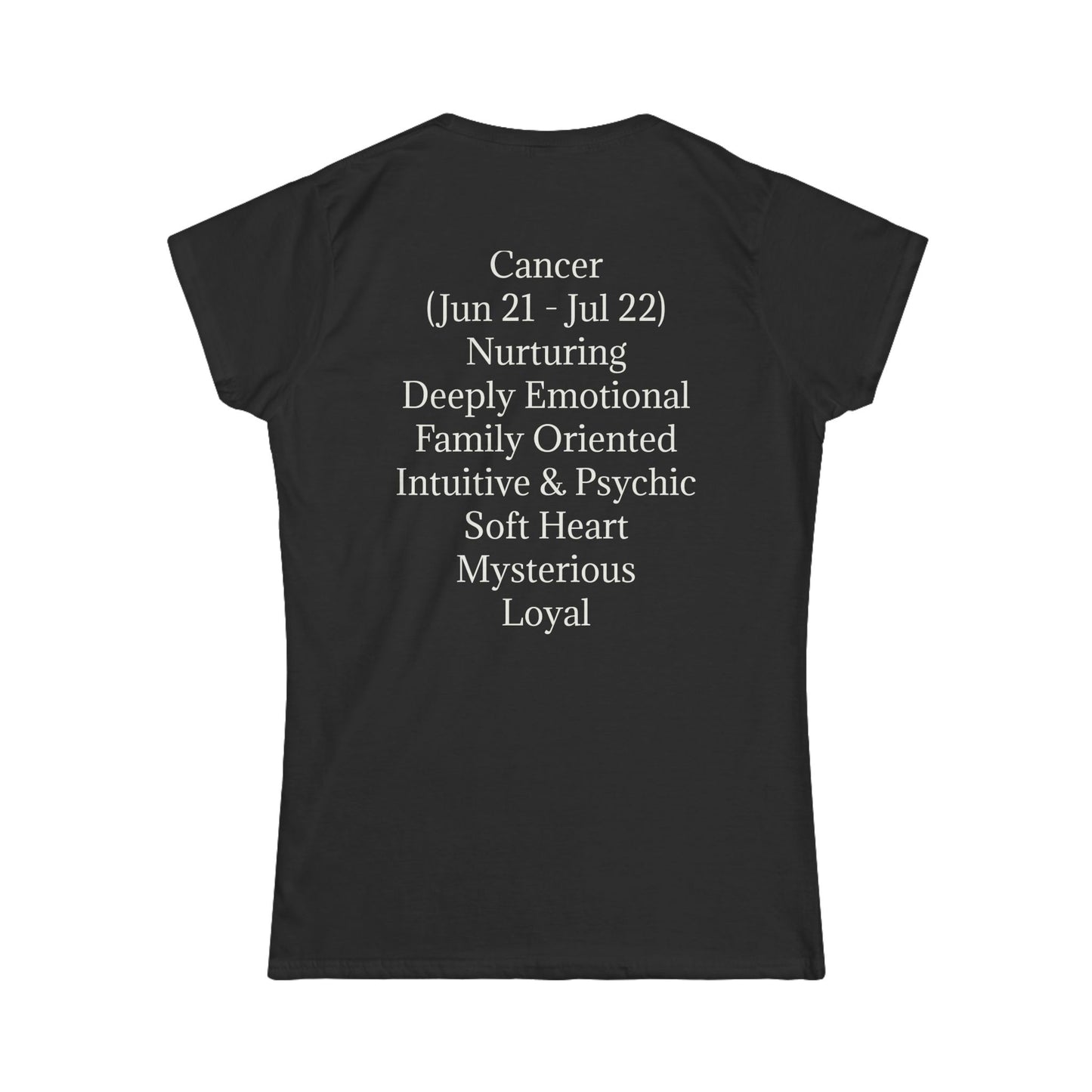 Cancer Zodiac Softstyle Tee - Intuitive & Mysterious Apparel for Astrology Lovers