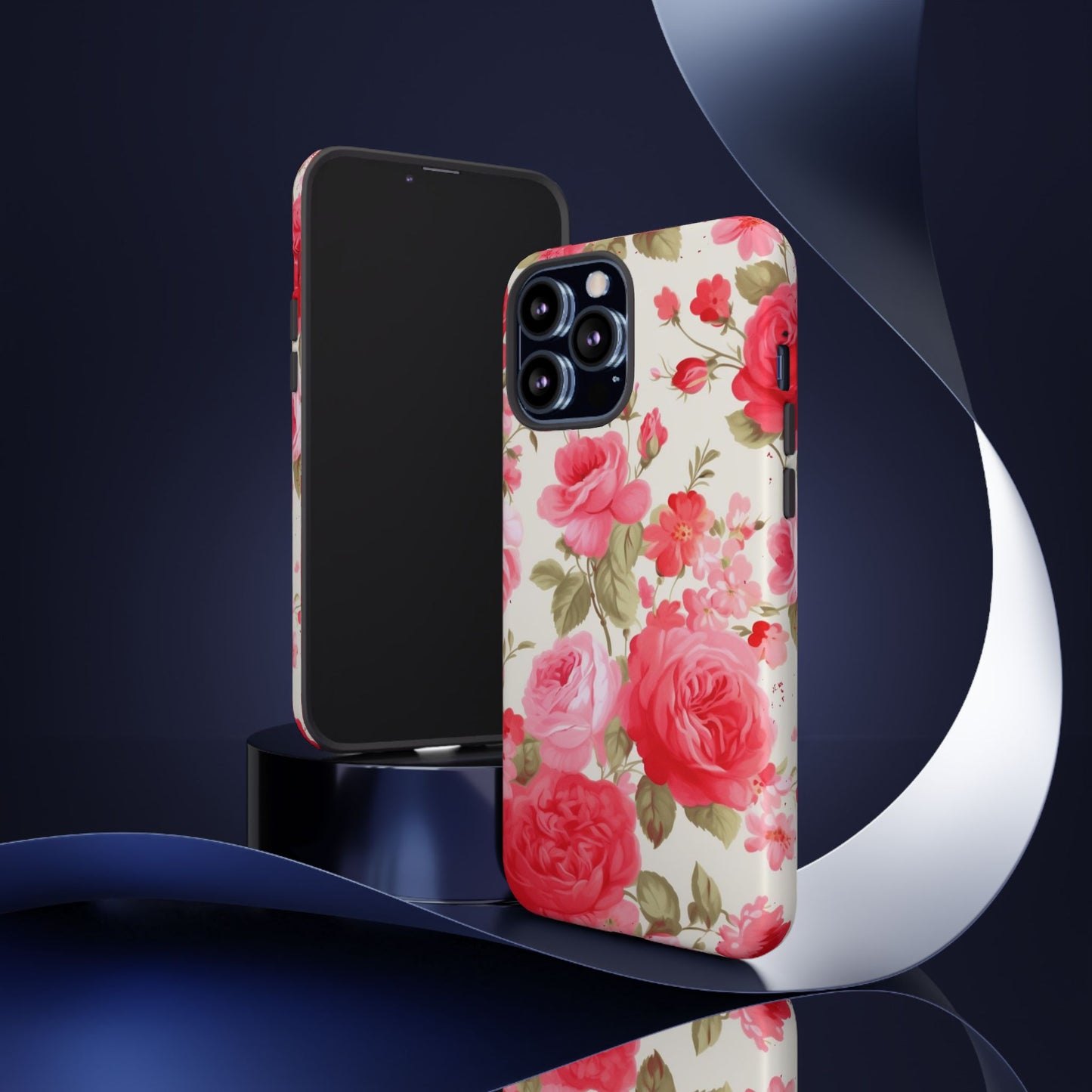 Floral Phone Case - Tough Cases with Elegant Rose Design